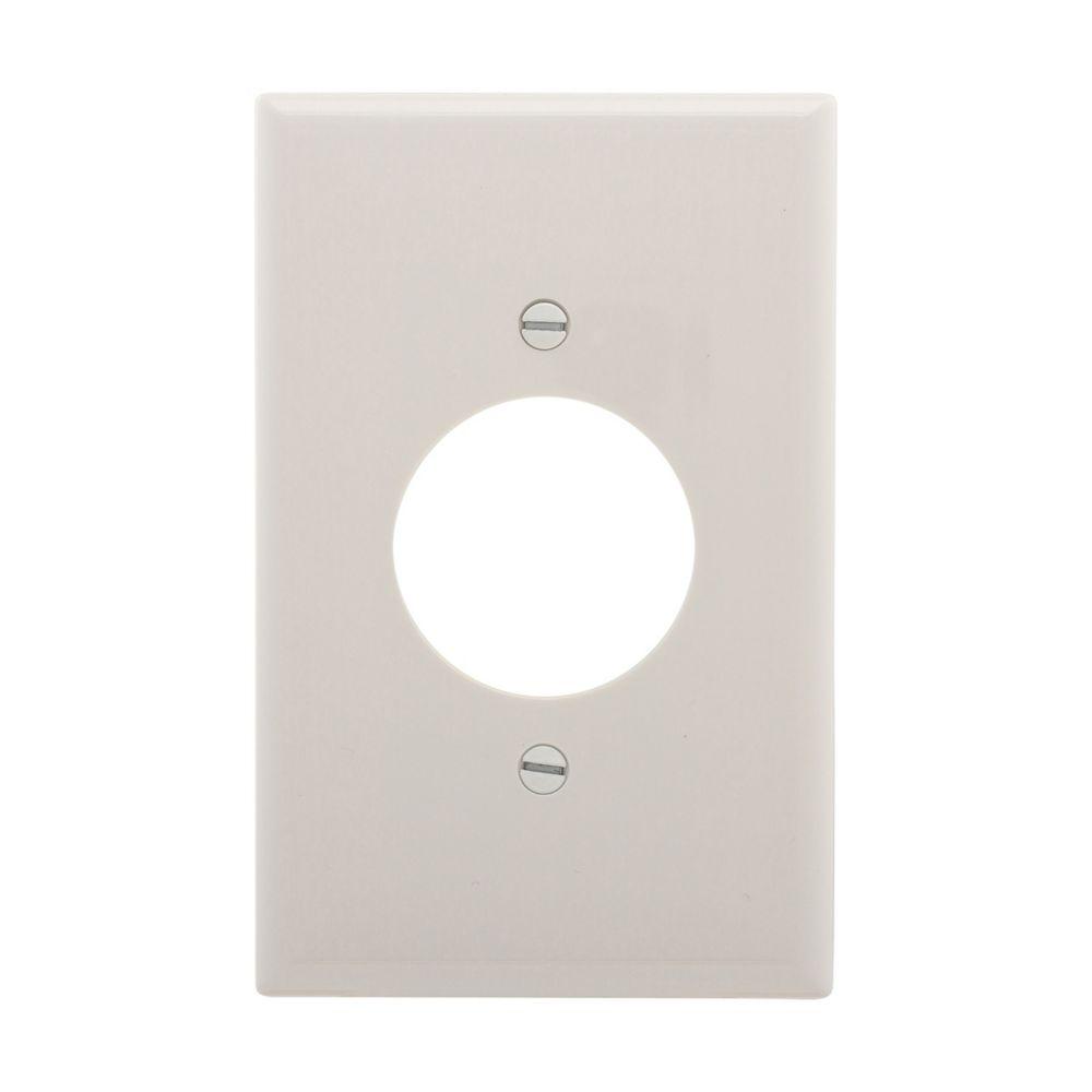 Wlplt 1G Sgl Rec W/1.6&#34; Hole Poly Mid WH