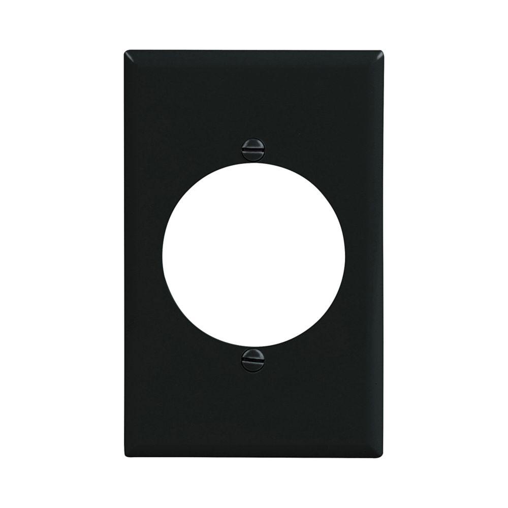 Wlplt 1G Sgl Rec W/2.15&#34;Hole Poly Mid BK