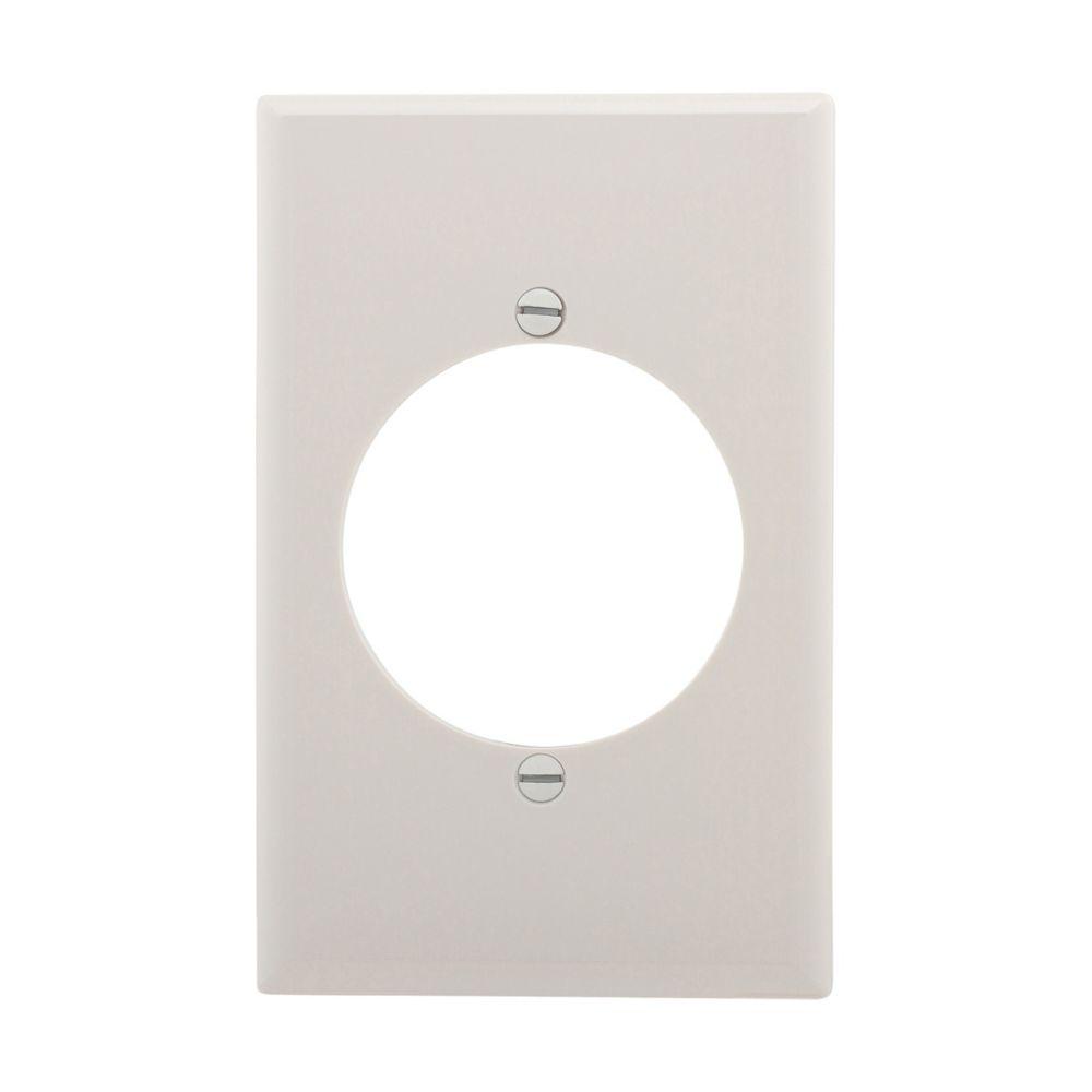 Wlplt 1G Sgl Rec W/2.15&#34;Hole Poly Mid WH