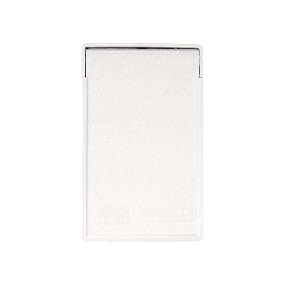 Cover 1G GFCI/Deco Wet Loc Vert Plas WH