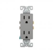 Eaton Wiring Devices 1107GY-BOX - Recp Deco Duplex 15A 125V 2P3W GY