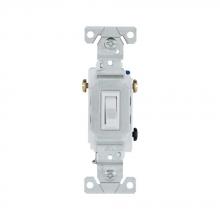 Eaton Wiring Devices 1303W-BOX - Switch Toggle 3Way 15A 120V NonGrd WH
