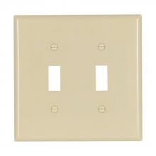 Eaton Wiring Devices 2039V-BOX - Wallplate 2G Toggle Thermoset Mid IV