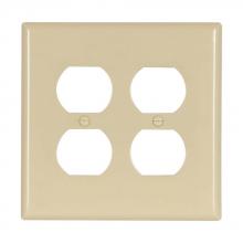 Eaton Wiring Devices 2050V-BOX - Wallplate 2G Dup Recp Thermoset Mid IV
