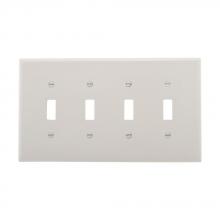 Eaton Wiring Devices 2054W-BOX - Wallplate 4G Toggle Thermoset Mid WH