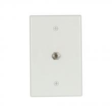 Eaton Wiring Devices 2072W - Wlplt W/1 F Type Coax Adap Thermo Mid WH