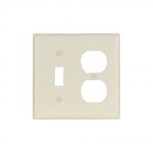 Eaton Wiring Devices 2138A-BOX - Wallplate 2G Toggle/Duplex Thrmst Std AL