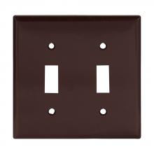 Eaton Wiring Devices 2139B-BOX - Wallplate 2G Toggle Thermoset Std BR