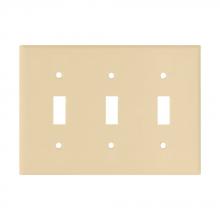 Eaton Wiring Devices 2141V-BOX - Wallplate 3G Toggle Thermoset Std IV