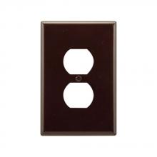 Eaton Wiring Devices 2142B-BOX - Wallplate 1G Dup Recp Thermoset Ovr BR