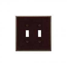 Eaton Wiring Devices 2149B-BOX - Wallplate 2G Tog Thermoset Ovr BR