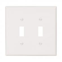 Eaton Wiring Devices 2149W-BOX - Wallplate 2G Tog Thermoset Ovr WH