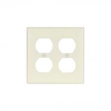 Eaton Wiring Devices 2150A-BOX - Wallplate 2G Dup Recp Thermoset Std AL