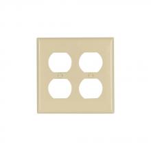 Eaton Wiring Devices 2150V-BOX - Wallplate 2G Dup Recp Thermoset Std IV