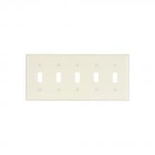 Eaton Wiring Devices 2155A - Wallplate 5G Toggle Thermoset Std AL