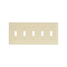 Eaton Wiring Devices 2155V-BOX - Wallplate 5G Toggle Thermoset Std IV