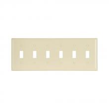 Eaton Wiring Devices 2156V-BOX - Wallplate 6G Toggle Thermoset Std IV