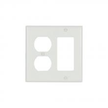 Eaton Wiring Devices 2157W-BOX - Wallplate 2G Dup/Deco Thermoset Std WH