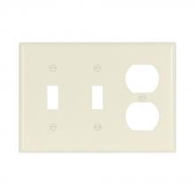 Eaton Wiring Devices 2158A - Wallplate 3G 2Tog/Dup Thermoset Std AL