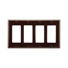 Eaton Wiring Devices 2164B-BOX - Wallplate 4G Decorator Thermoset Std BR