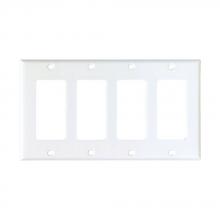 Eaton Wiring Devices 2164W-BOX - Wallplate 4G Decorator Thermoset Std WH
