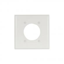 Eaton Wiring Devices 2168W-BOX - Wlplt 2G Sgl Rec W/2.1563"Hole Thrmst WH
