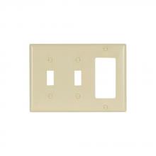 Eaton Wiring Devices 2173V-BOX - Wallplate 3G 2Tog/Deco Thermoset Std IV