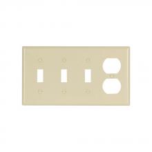 Eaton Wiring Devices 2174V-BOX - Wallplate 4G 3Tog/Dup Thermoset Std IV