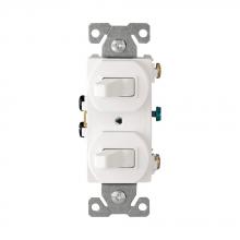 Eaton Wiring Devices 271W-BOX - Switch Duplex Comb SP/SP 15A 120V WH
