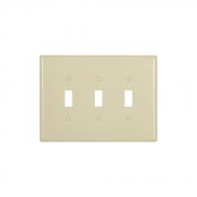 Eaton Wiring Devices 2741V-BOX - Wallplate 3G Toggle Thermoset Ovr IV