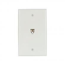 Eaton Wiring Devices 3532-4W - Phone Jack Sgl Flush Mnt 4Cond Std UL WH