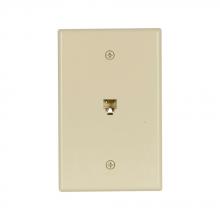 Eaton Wiring Devices 3533-4V - Phone Jack Sgl Flush Mnt 4Cond Mid UL IV