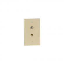 Eaton Wiring Devices 3535-4V - Comb 4 Cond Phone Jack/Coax Conn Std  IV