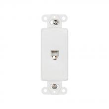 Eaton Wiring Devices 3560-4W - Phone Jack Sgl Decorator Strap 4 Cond WH