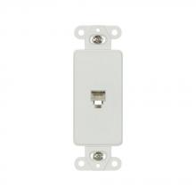 Eaton Wiring Devices 3560-6W - Phone Jack Sgl Decorator Strap 6 Cond WH