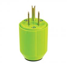Eaton Wiring Devices BP3867-4GN - Plug 15A 125V 2P3W Str HiVis AutoGrip GN
