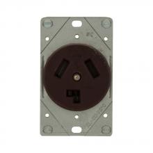 Eaton Wiring Devices 38B-BOX - Recp Sgl Flush 30A 125/250V 3P3W Str BR