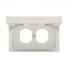 Eaton Wiring Devices 3962W-BU - Cover 1G Dup Recp Wet Loc Hor Plas WH