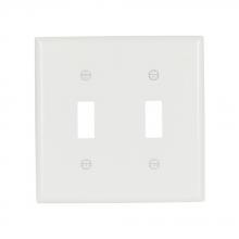 Eaton Wiring Devices 4139W-BOX - Wallplate 2G Toggle Thrmst Std Deep WH