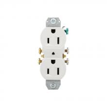 Eaton Wiring Devices 4270W - Recp Dup 15A 125V 2P3W Str W/O Ears WH