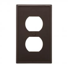 Eaton Wiring Devices 5132B-BOX - Wallplate 1G Duplex Recp Nylon Std BR