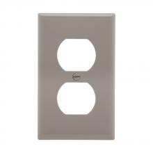 Eaton Wiring Devices 5132GY-BOX - Wallplate 1G Duplex Recp Nylon Std GY