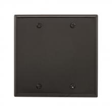 Eaton Wiring Devices 5137BK - Wallplate 2G Blank Box Mnt Nylon Std BK
