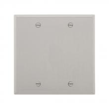Eaton Wiring Devices 5137GY-BOX - Wallplate 2G Blank Box Mnt Nylon Std GY
