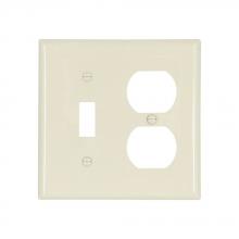 Eaton Wiring Devices 5138A - Wallplate 2G Toggle/Duplex Nylon Std AL