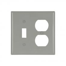 Eaton Wiring Devices 5138GY-BOX - Wallplate 2G Toggle/Duplex Nylon Std GY