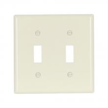 Eaton Wiring Devices 5139A - Wallplate 2G Toggle Nylon Std AL