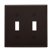 Eaton Wiring Devices 5139B-BOX - Wallplate 2G Toggle Nylon Std BR
