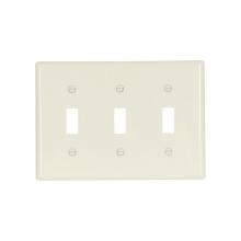 Eaton Wiring Devices 5141A - Wallplate 3G Toggle Nylon Std AL