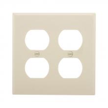 Eaton Wiring Devices 5150A - Wallplate 2G Duplex Recp Nylon Std AL